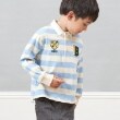 ケーピー(KP)のKPBOY ワッペン付き太ボーダー長袖ラガーシャツ(90～140)3