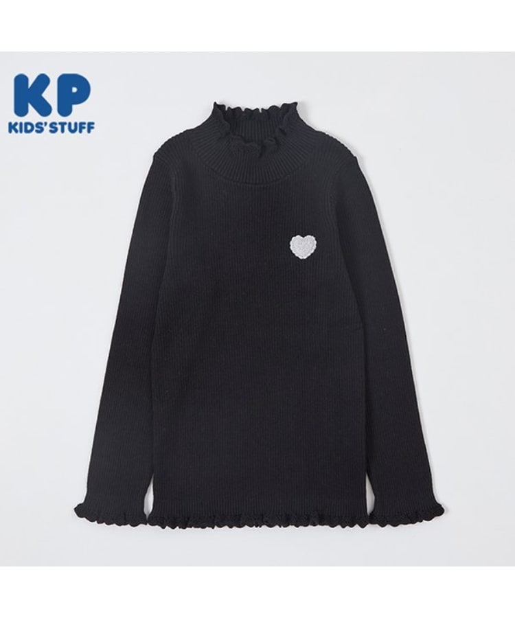 ケーピー(KP)のKP ハイネックリブ編みセーター(100～160) ブラック(219)