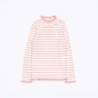 ケーピー(KP)のKP リブ編みボーダーハイネックセーター(100～150) ピンク(074)