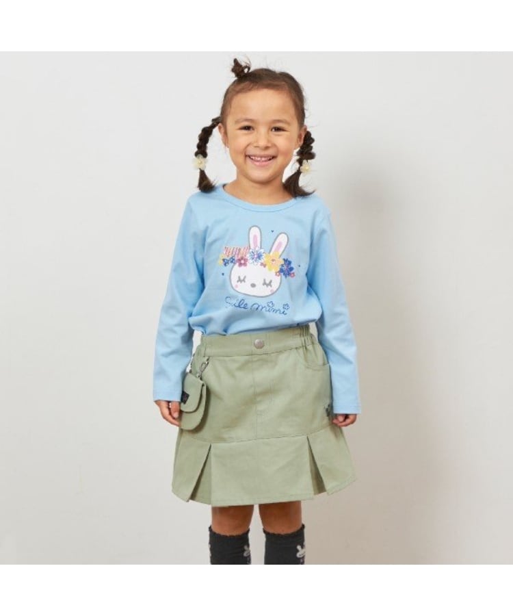 ケーピー(KP)のKP 花冠うさぎプリント長袖Tシャツ(100～160)1