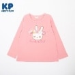 ケーピー(KP)のKP 花冠うさぎプリント長袖Tシャツ(100～160) ピンク(074)