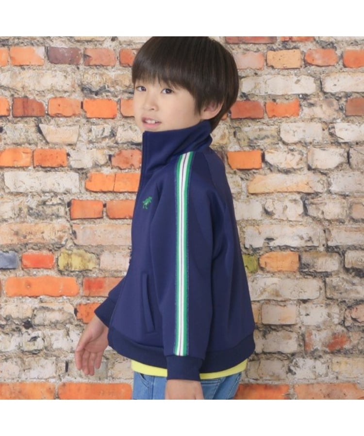 ケーピー(KP)のKPBOY 恐竜刺しゅう袖ライン付きブルゾン(110～150)4