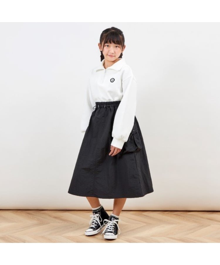 ケーピー(KP)のtroislapins ハーフジップドッキングカーゴワンピース(140～160)15