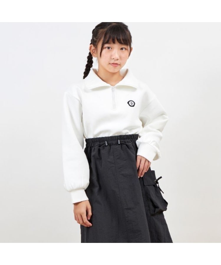 ケーピー(KP)のtroislapins ハーフジップドッキングカーゴワンピース(140～160)17