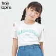 ケーピー(KP)のtroislapins(トロワラパン)肩開き半袖Tシャツ オフホワイト(003)