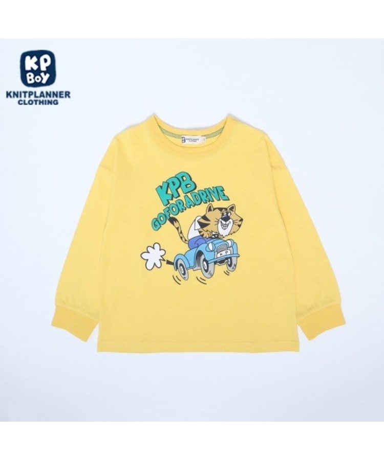 ケーピー(KP)のKPBOY とらプリント長袖Ｔシャツ(80～90) イエロー(031)