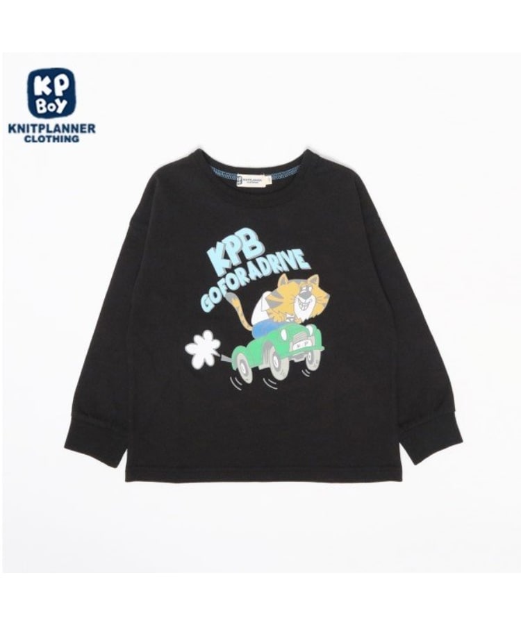 ケーピー(KP)のKPBOY とらプリント長袖Ｔシャツ(100～160) ブラック(219)