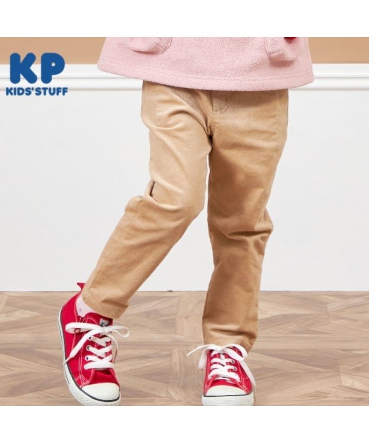 ケーピー(KP)のKP(ケーピー)ストレッチコーデュロイテーパードパンツ(110～140) ベージュ(052)