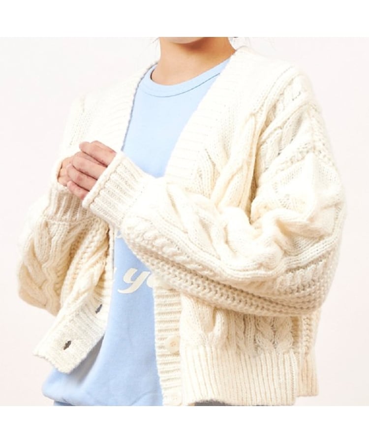 ケーピー(KP)のtroislapins(トロワラパン)ケーブルニットカーディガン(140～160)3