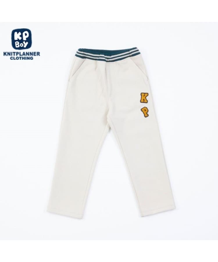 ケーピー(KP)のKPBOY(ケーピーボーイ)ストレッチ起毛ラインウエスト長パンツ(90～130) ベージュ(052)