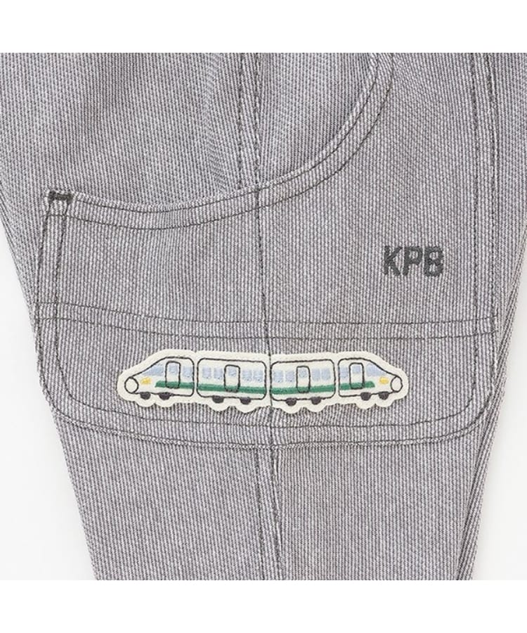 ケーピー(KP)のストライプジャガード電車ワッペン７分丈パンツ5
