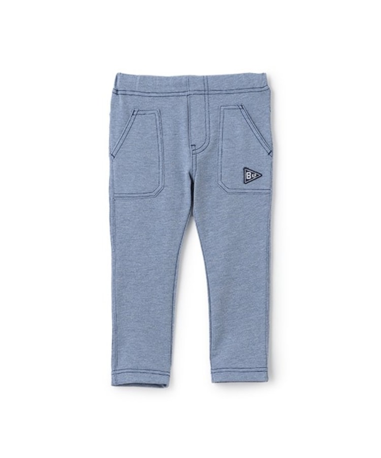 ケーピー(KP)のストレッチデニムニット長パンツ ブルー(091)