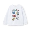 ケーピー(KP)のKPBポッププリント長袖Tシャツ ホワイト(001)