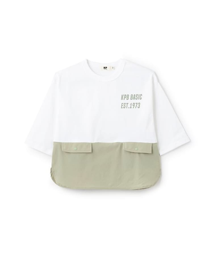 ケーピー(KP)のナイロンストレッチ切り替え７分丈Tシャツ14