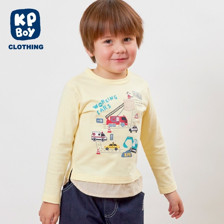 ケーピー(KP)のWORKINGCARSプリント長袖Tシャツ Ｔシャツ