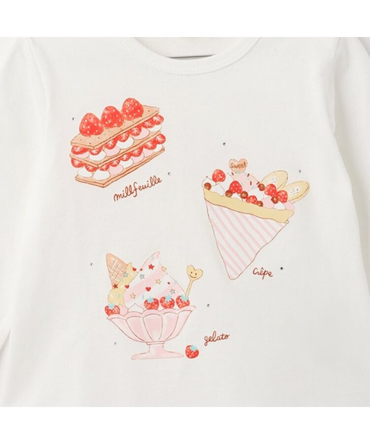 ケーピー(KP)のいちごスイーツプリント長袖Tシャツ3