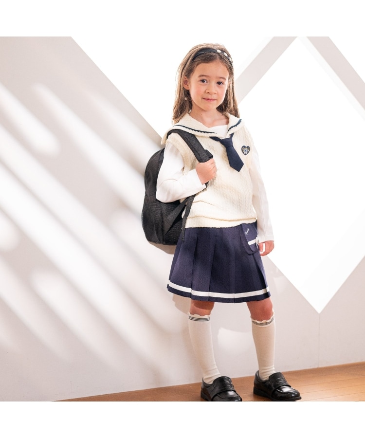 ケーピー(KP)のネクタイつきセーラーベスト&長袖Tシャツ2枚セット14