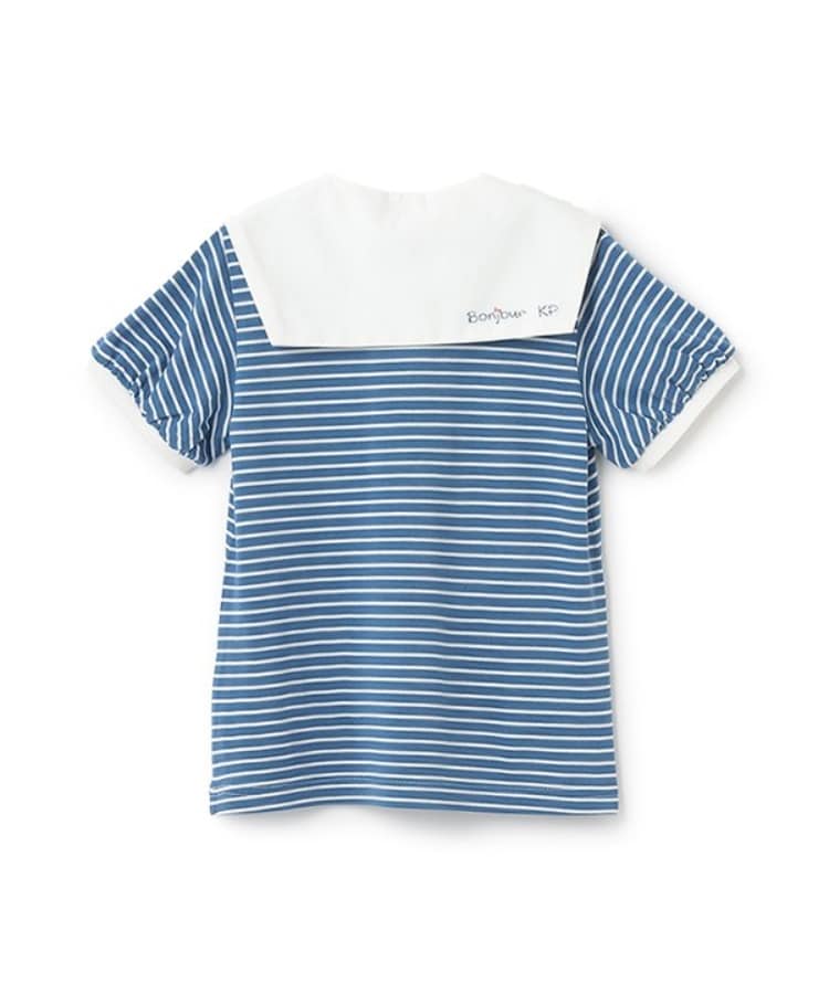 ケーピー(KP)の取外しセーラー衿つきボーダーTシャツ1