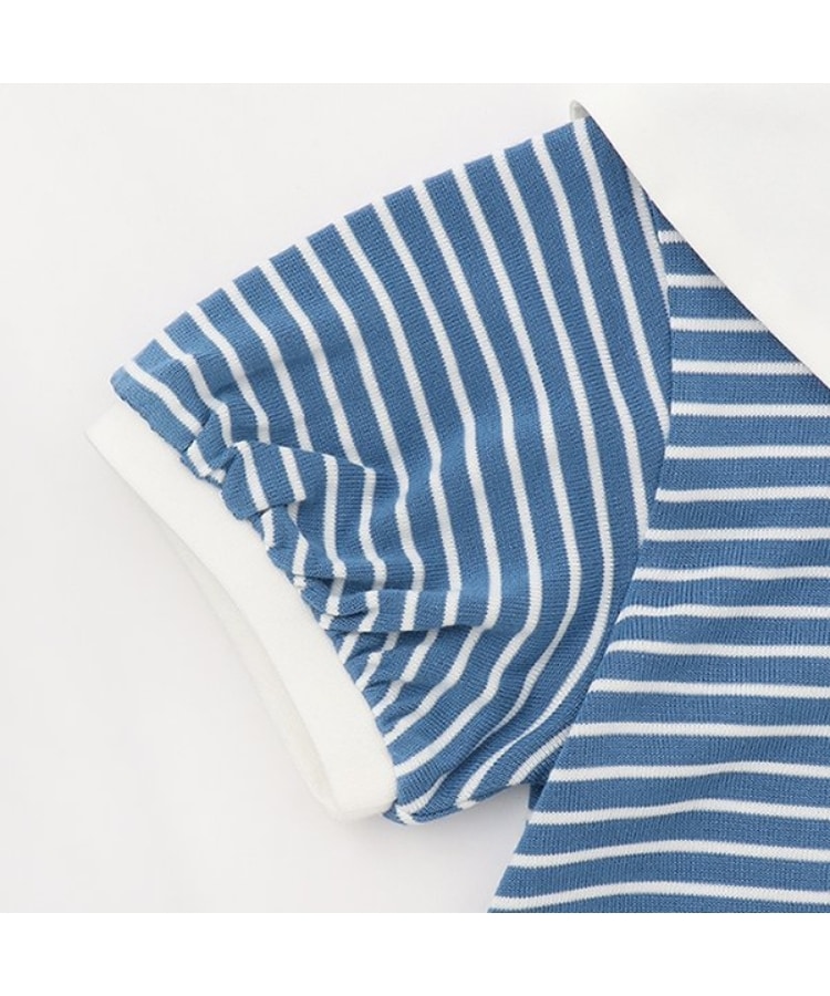 ケーピー(KP)の取外しセーラー衿つきボーダーTシャツ5