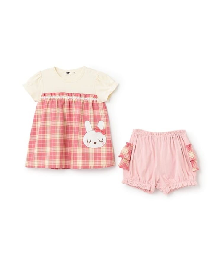 ケーピー(KP)のmimiチェックチュニック&ブルマセット2