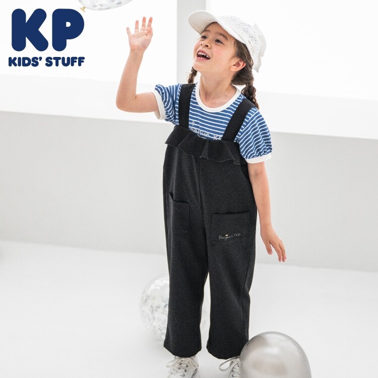 ケーピー(KP)のレーヨン混フリルつきサロペット その他