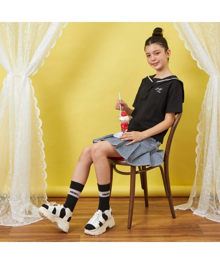 ケーピー(KP)の刺しゅうセーラーカラー半袖Tシャツ13