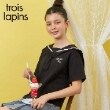 ケーピー(KP)の刺しゅうセーラーカラー半袖Tシャツ ブラック(219)