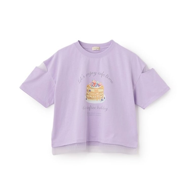 ケーピー(KP)のパンケーキプリント肩開き半袖Tシャツ その他