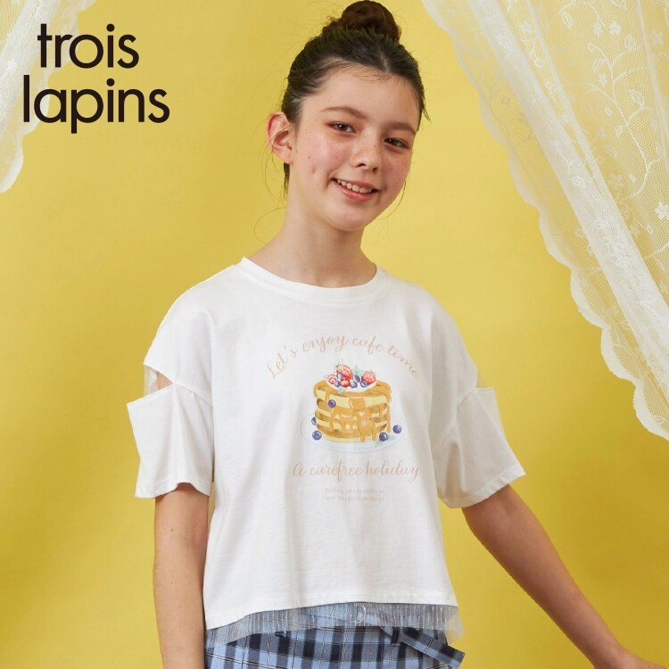ケーピー(KP)のパンケーキプリント肩開き半袖Tシャツ その他