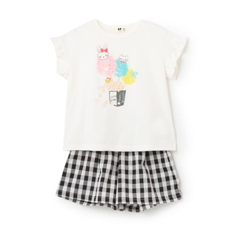 ケーピー(KP)の3柄スイーツmimiプリントT+キュロットセット その他