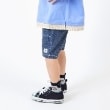 ケーピー(KP)のドライメッシュデニム風プリントハーフパンツ14