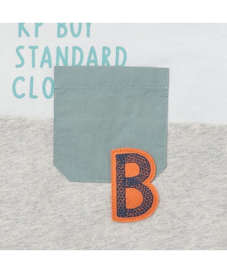 ケーピー(KP)のナイロンポケットつき　前身3色切り替え半袖Tシャツ3
