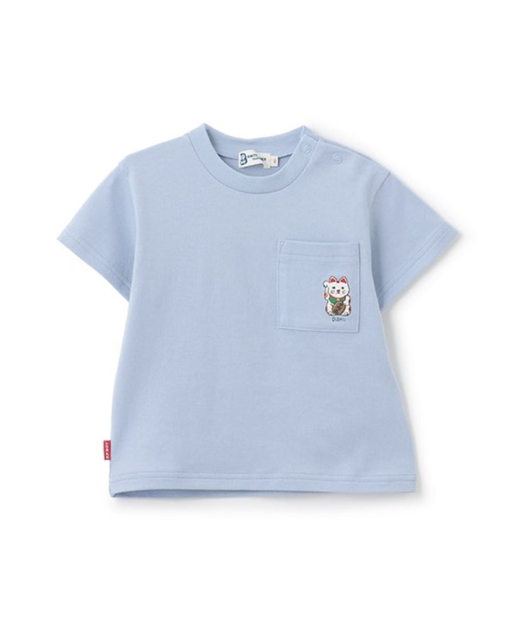 ケーピー(KP)の日本製/JAPANESEFOOD半袖Tシャツ ブルー(091)