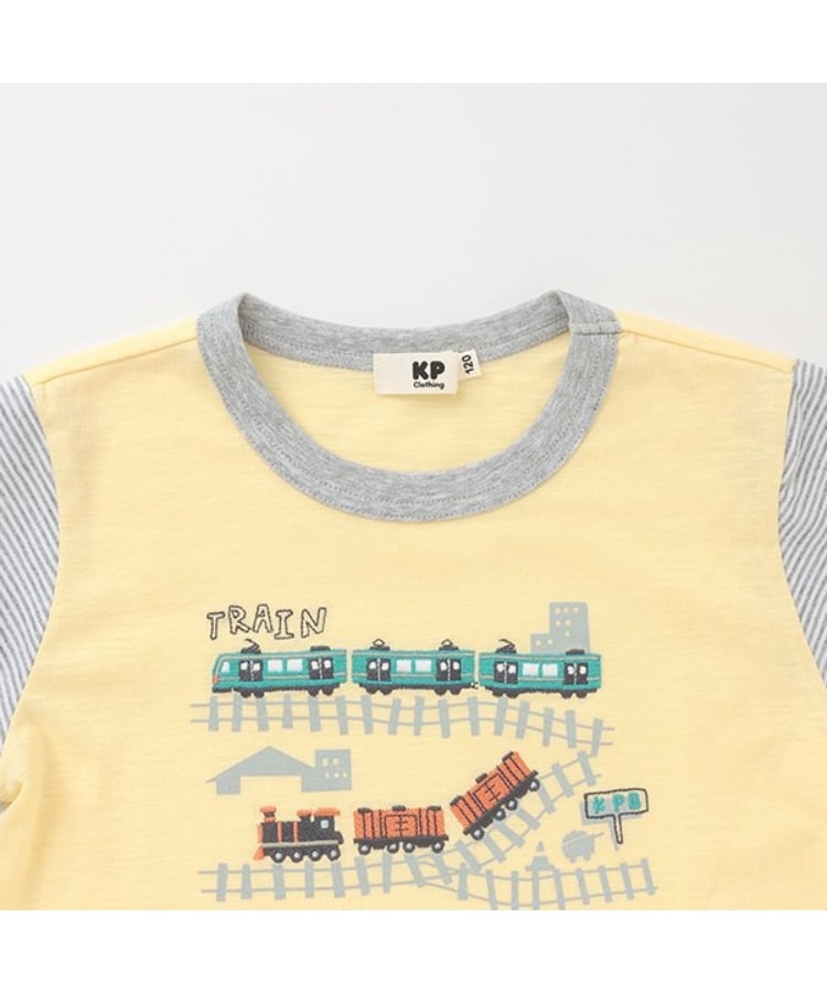ケーピー(KP)の電車刺しゅう半袖Tシャツ2