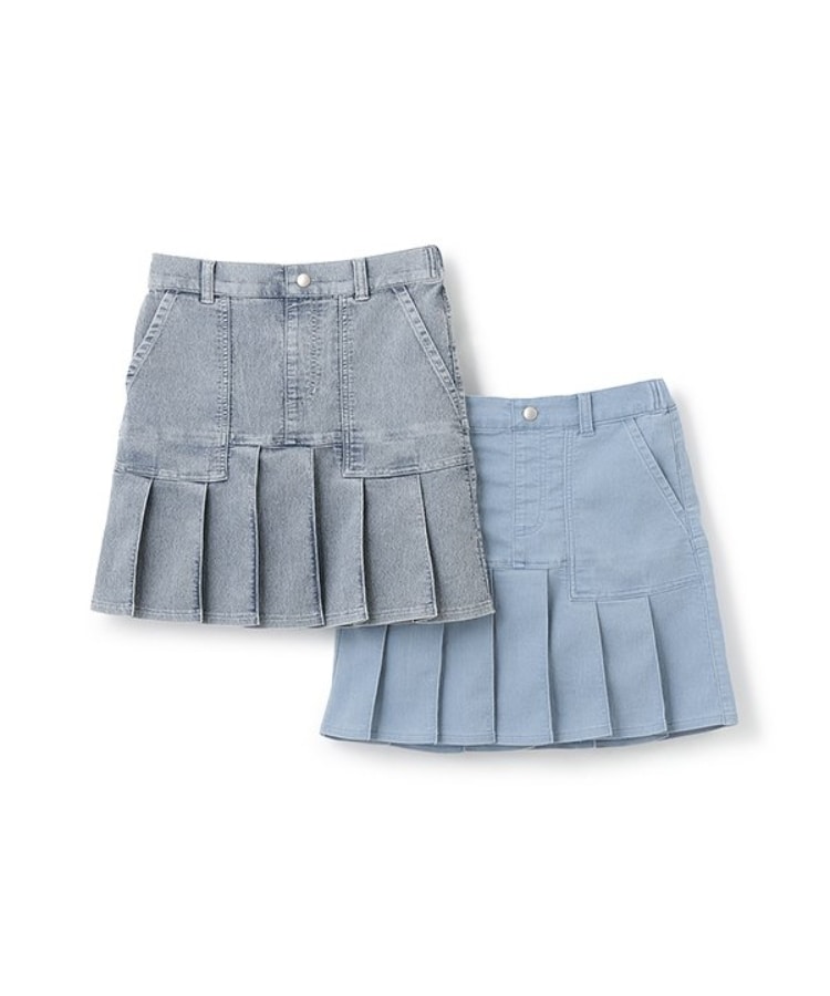 ケーピー(KP)のメッシュデニムプリーツスカート9