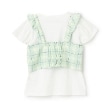 ケーピー(KP)のチェックビスチェつき半袖Tシャツセット1