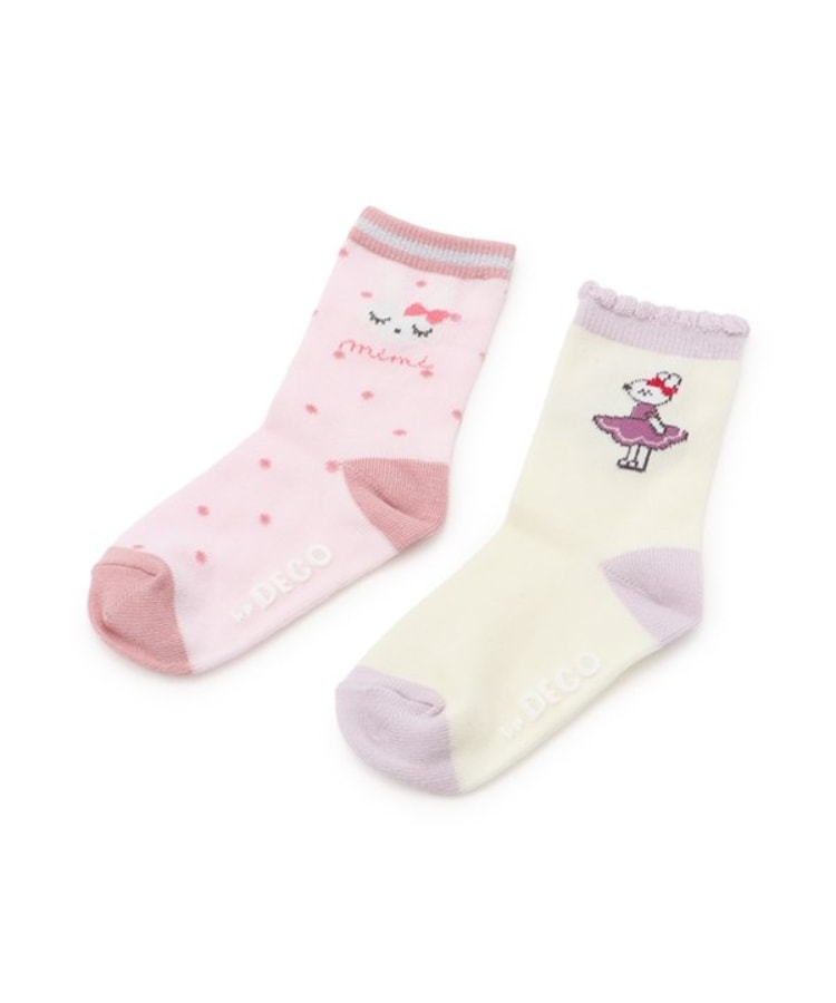 ケーピー(KP)のmimiモチーフ２Ｐソックス ピンク(071)