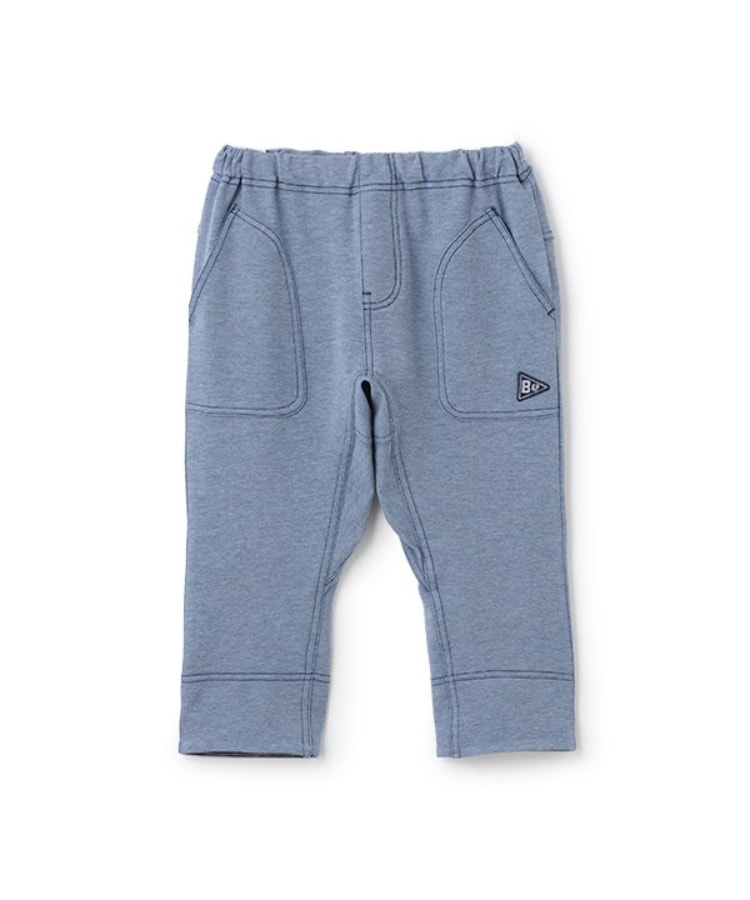 ケーピー(KP)のストレッチデニムニット７分丈パンツ ブルー(091)