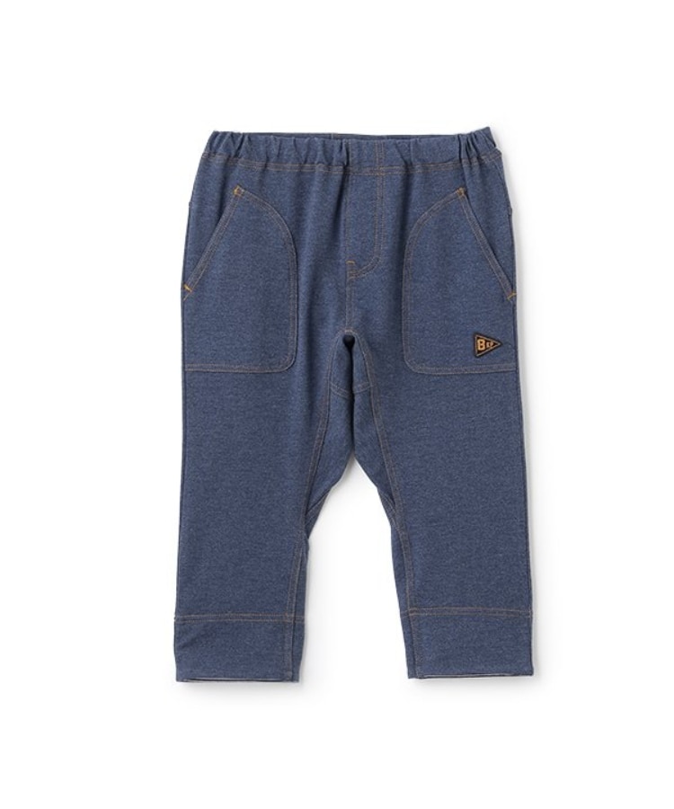 ケーピー(KP)のストレッチデニムニット７分丈パンツ ネイビー(094)
