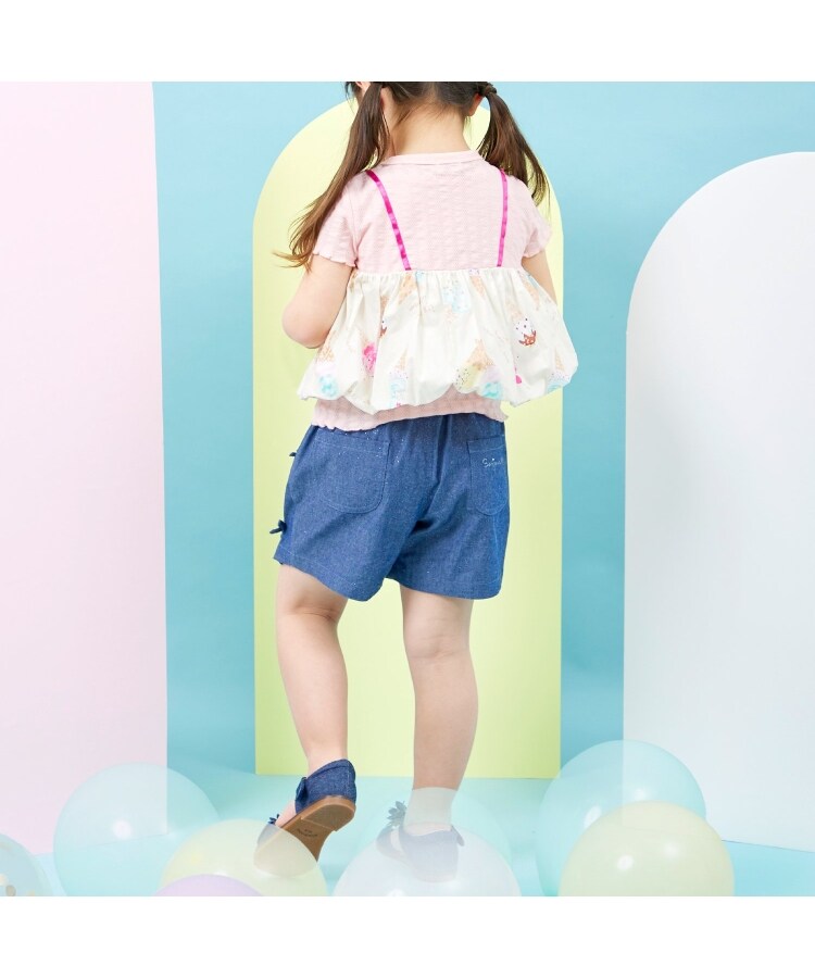 ケーピー(KP)のラメデニム ショートパンツ12