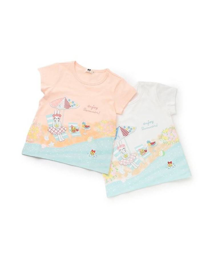 ケーピー(KP)のmimi&piou パネルプリント 半袖Ｔシャツ9
