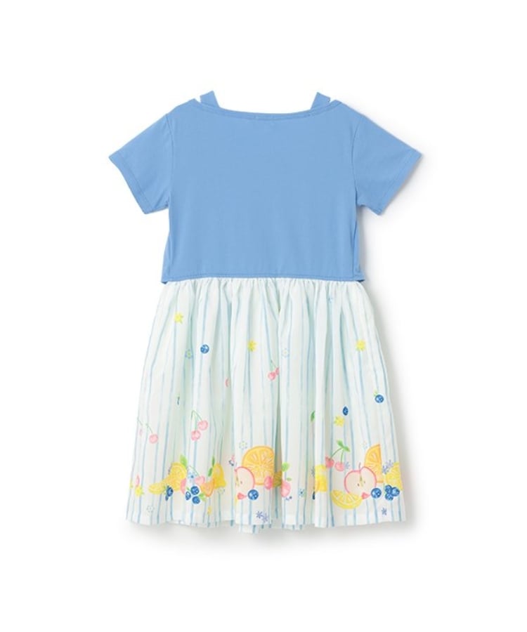 ケーピー(KP)のシフォン フルーツ柄プリント ワンピース1