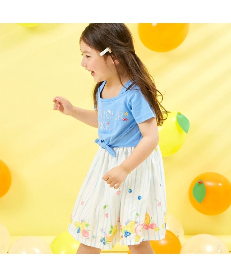 ケーピー(KP)のシフォン フルーツ柄プリント ワンピース15