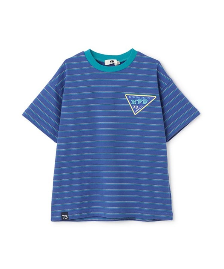ケーピー(KP)のバックプリント マルチボーダー半袖Tシャツ12