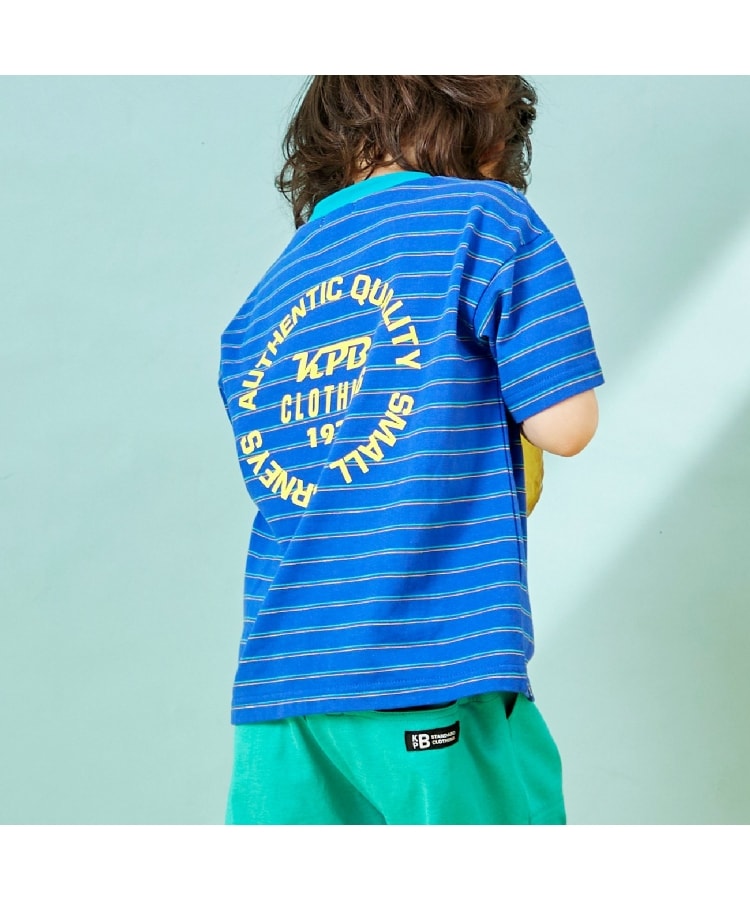 ケーピー(KP)のバックプリント マルチボーダー半袖Tシャツ15