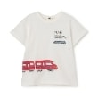 ケーピー(KP)の電車プリント スラブ天竺 半袖Ｔシャツ オフホワイト(003)