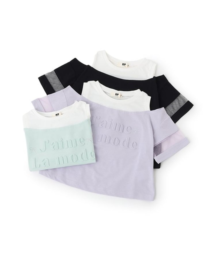 ケーピー(KP)の肩見せ シアースリーブ Tシャツ7
