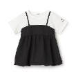ケーピー(KP)のふくれジャカード バルーンキャミドッキングチュニック ブラック(219)