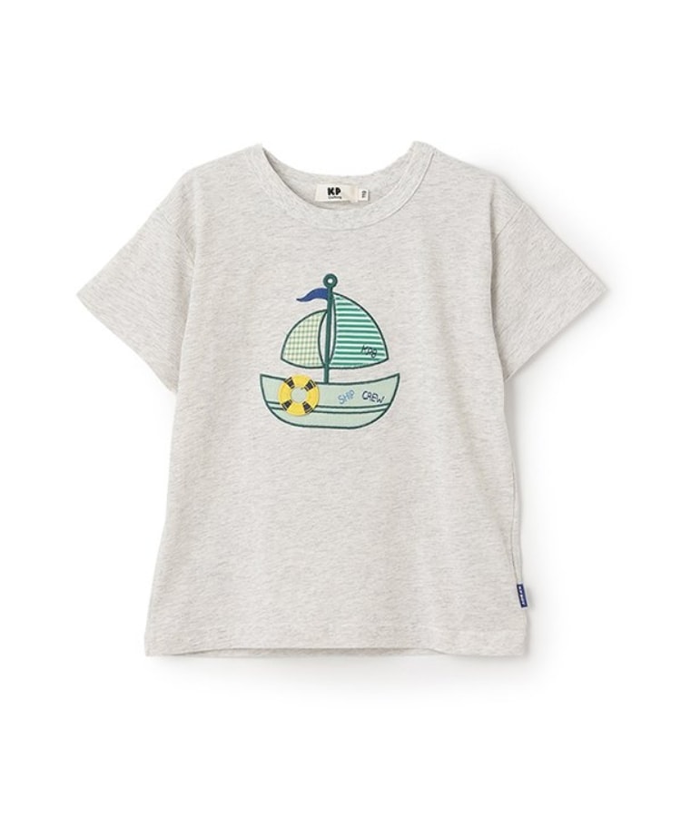ケーピー(KP)のヨットアップリケ キシリトール加工Ｔシャツ14
