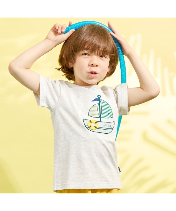 ケーピー(KP)のヨットアップリケ キシリトール加工Ｔシャツ15